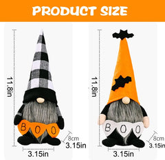 2 pack plush halloween tomte gnomes in two different styles - product photo 3 of 7