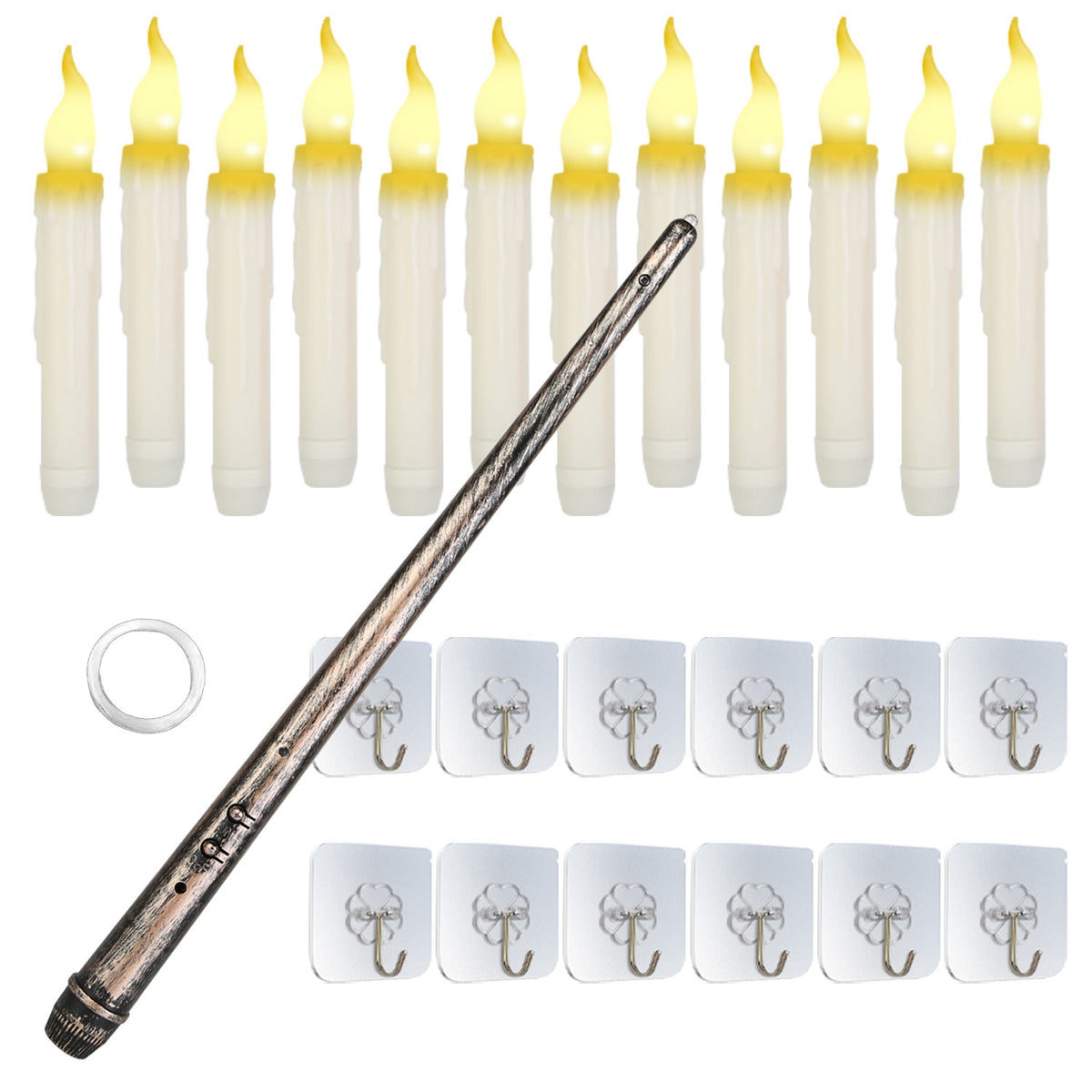 12 flameless floating candles with a magic wand remote - product photo 10 of 10
