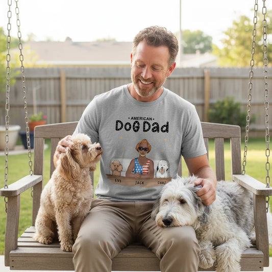 Custom The Puppy and Dad T-shirts