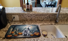english bulldog halloween dish drying mat - product photo 2 of 8