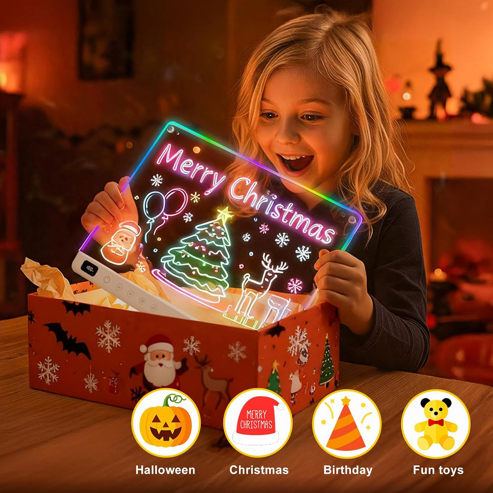 LED drawing board shown as a creative gift