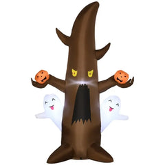 Cute ghost tree Halloween inflatable with LED 59 In