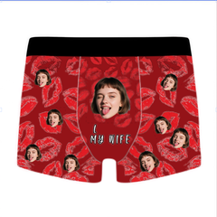 Custom Multi-Photo Grid Boxer Briefs – Personalized All-Over Print Family Picture Men's Underwear – Unique DIY Father's Day or Birthday Gag Gift
