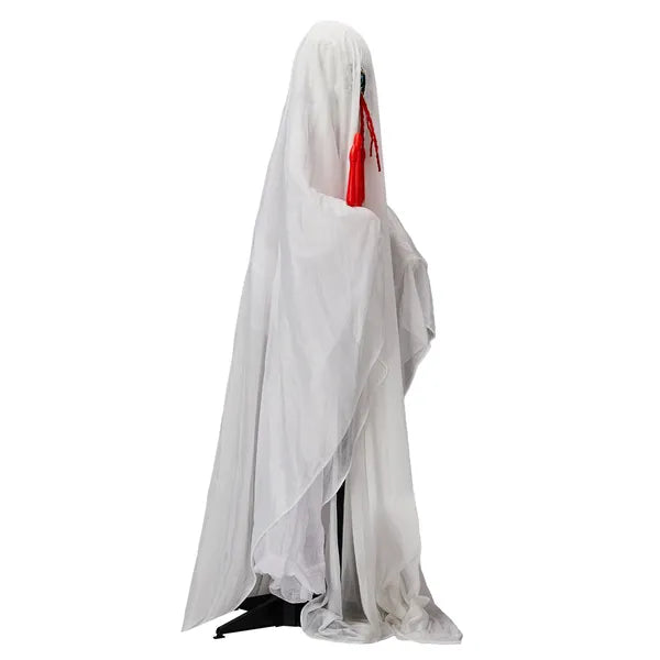 4.3 ft sound activated standing animatronic ghost with a trident - product photo 3 of 6