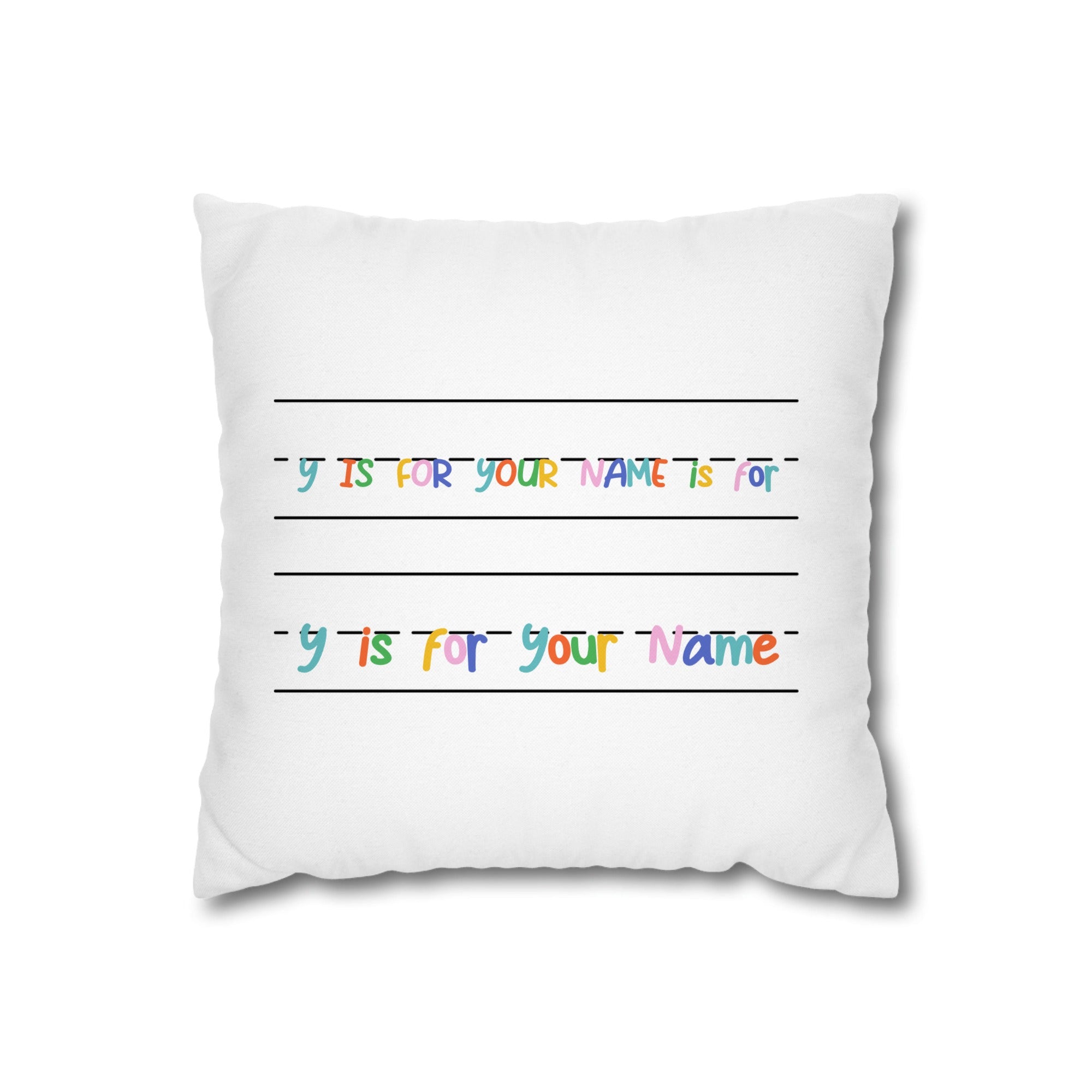 Y is for Your Name Pillow