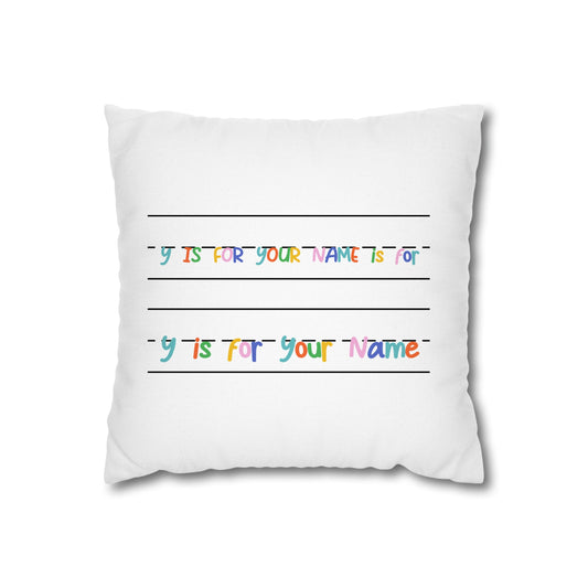 Y is for Your Name Pillow
