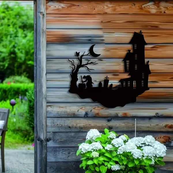 gothic iron haunted house wall art - product photo 3 of 5