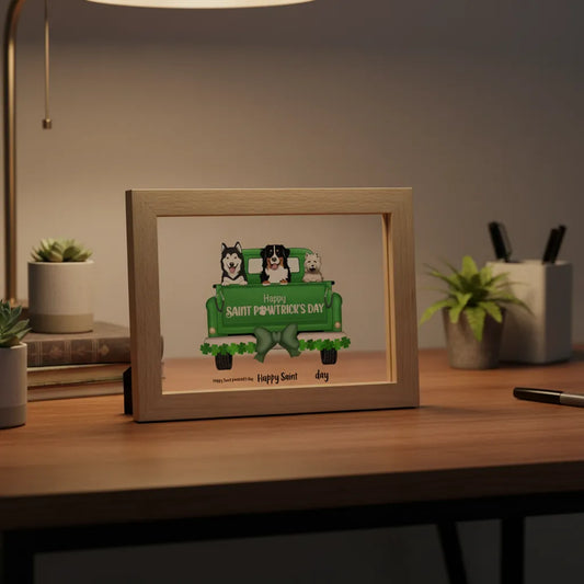 Happy Saint pawtrick's day Wooden Framed