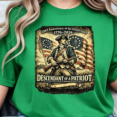Descendant of Patriot Shirt | 250th Anniversary USA Heritage Tee