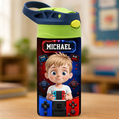 Custom Kids Insulated Water Bottle - Personalized Back To School Gifts For Kids - School Adventure Begins