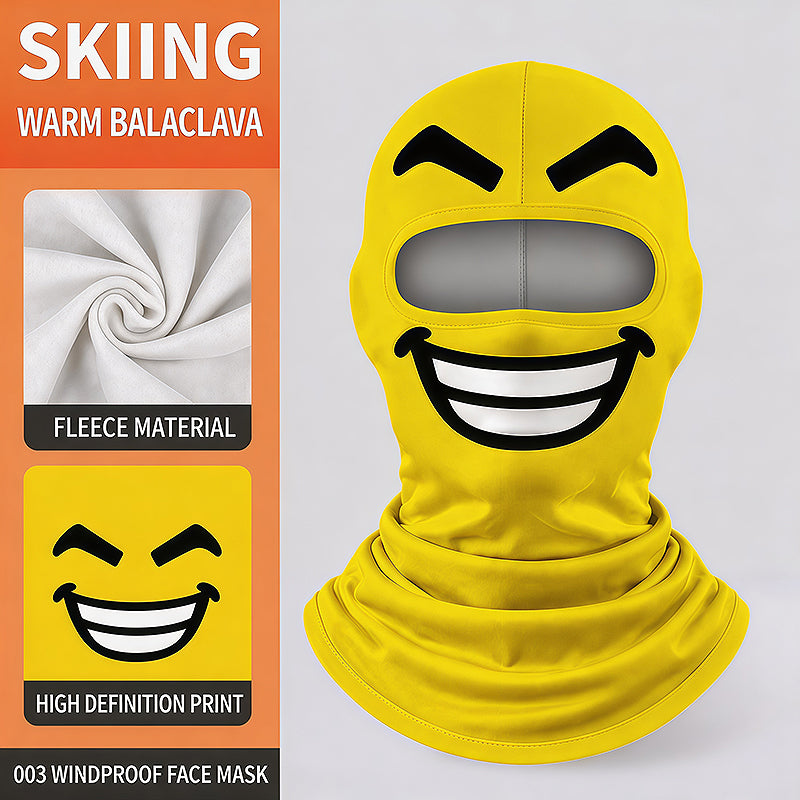 Novelty Fleece Balaclava – Windproof Funny Face Ski Mask That Covers Head, Face & Neck