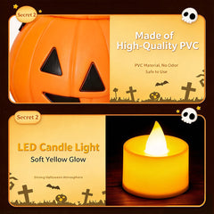 Halloween Portable Pumpkin LED Light - Candy Bucket