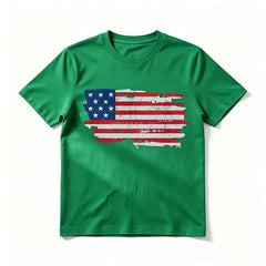Personalized Multi-Dog American Flag Shirt – Custom Pet Name Cartoon T-Shirt