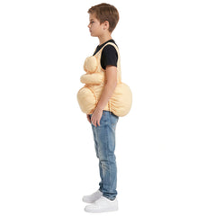 Fake Belly Fat Suit, One Second Chubby Body Costume Vest, Funny Inflated Body Suit for Halloween Cosplay Party Prank