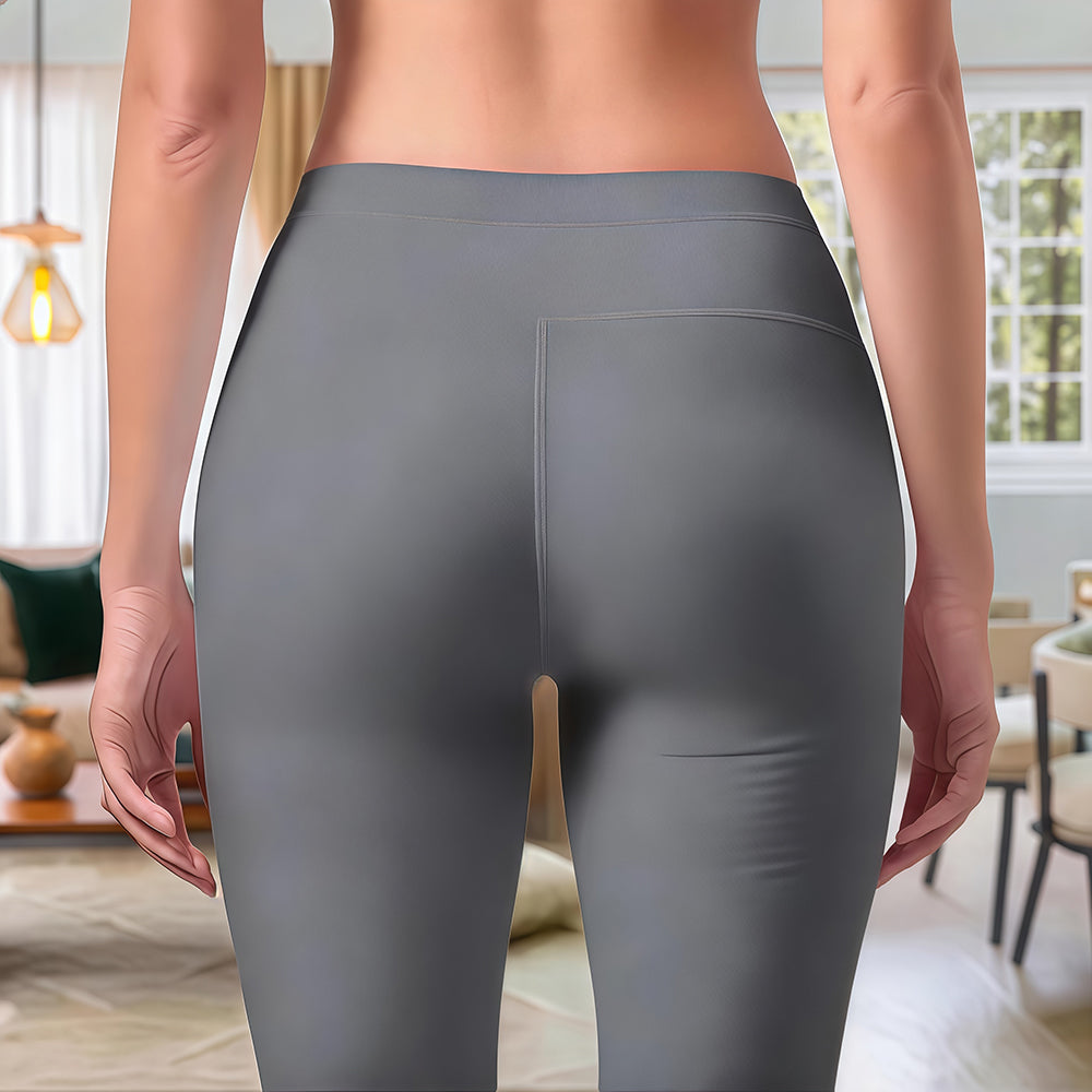 Edgy Skeleton Hand Print Black Leggings - "This Ass Belongs To" Gothic Graphic Yoga Pants - Spooky Season Streetwear
