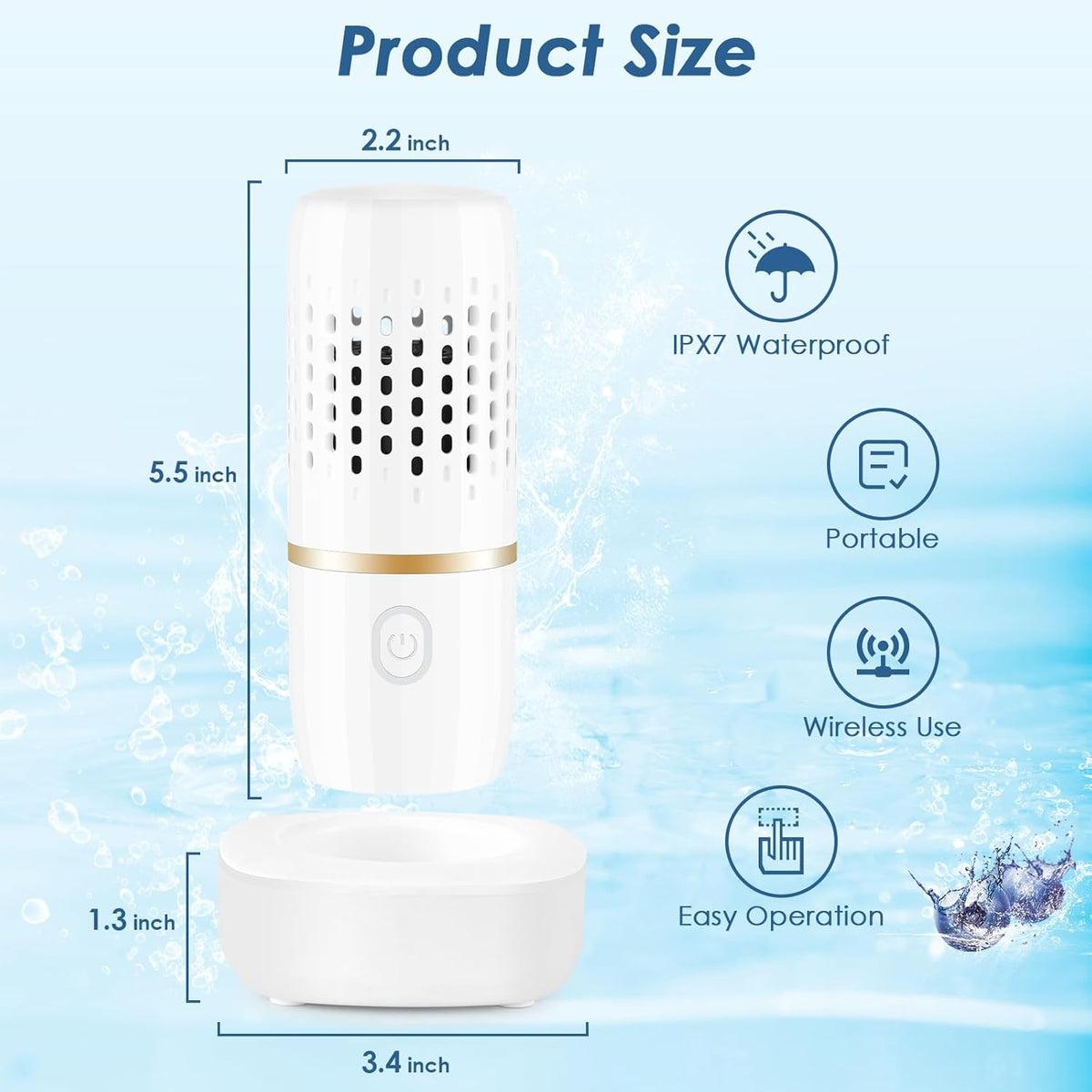 Wireless Fruit & Vegetable Cleaner | 99.9% Sterilization Produce Wash