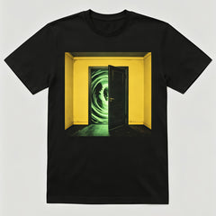 Surreal Empty Office Hallway Minimalist Art Graphic Unisex Casual Tshirt