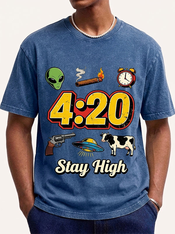 Fun Cow Print Personality Short Sleeve
