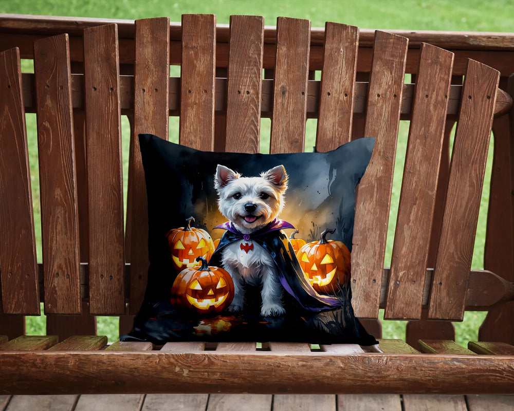 west highland terrier halloween throw pillow with insert - product photo 4 of 8