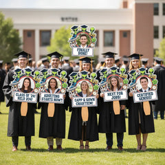 Custom Vintage Alien Photo Graduation Gift - Personalized Graduation Fan