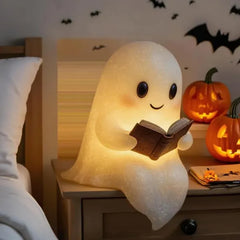 ghost reading book night light - product photo 3 of 5
