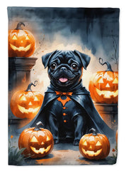black pug puppy halloween house flag - product photo 8 of 8