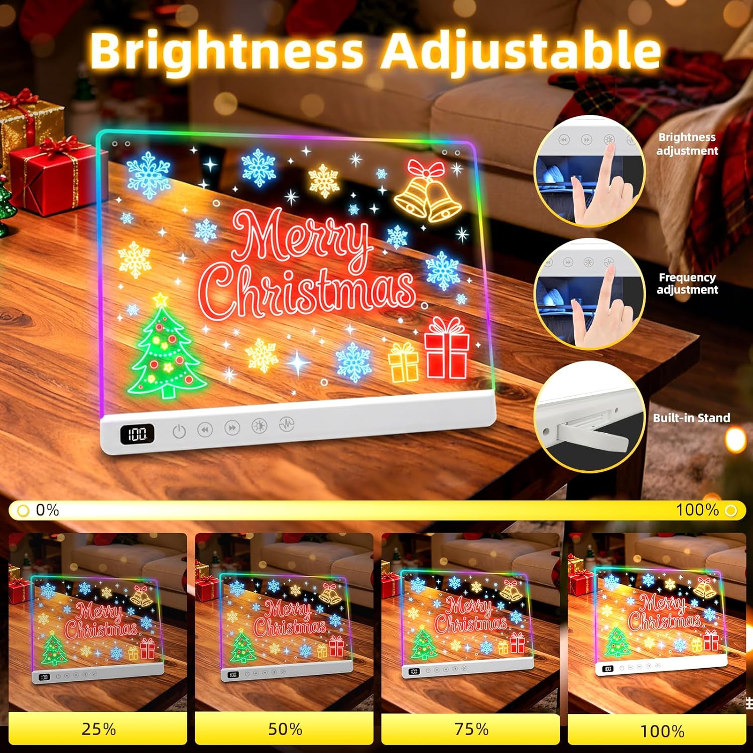 LED drawing board with adjustable brightness demonstration