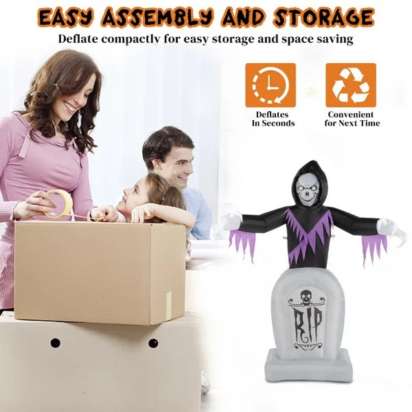 grim reaper and gravestone inflatable - product photo 5 of 5