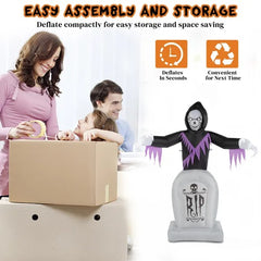 grim reaper and gravestone inflatable - product photo 5 of 5