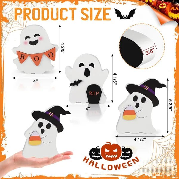 set of 3 wooden ghost tiered tray signs - product photo 2 of 6