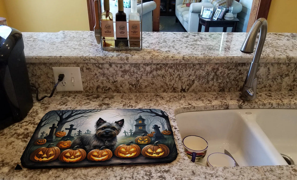 cairn terrier halloween dish drying mat - product photo 2 of 8
