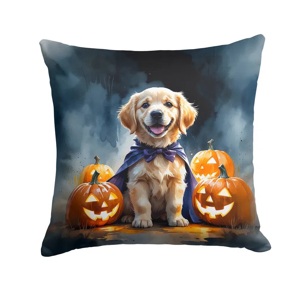 golden retriever halloween throw pillow with insert - product photo 8 of 8