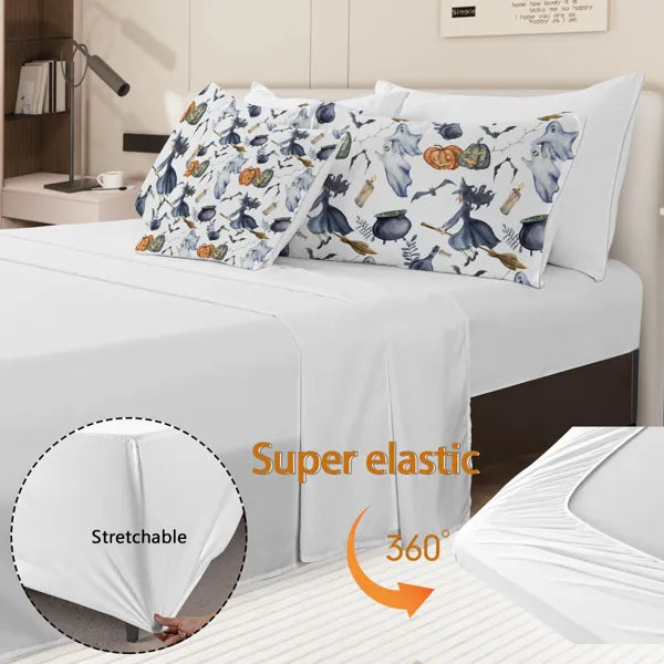 8 piece witch pattern Halloween comforter set - product photo 4 of 6