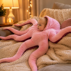 pink plush baby octopus costume - product photo 2 of 4