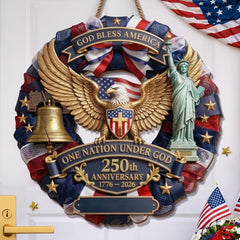 Custom Wood Sign - Personalized America 250th Anniversary Gifts For Mom, Dad, Brother, Sister, Kids - Liberty Never Goes Out Of Style