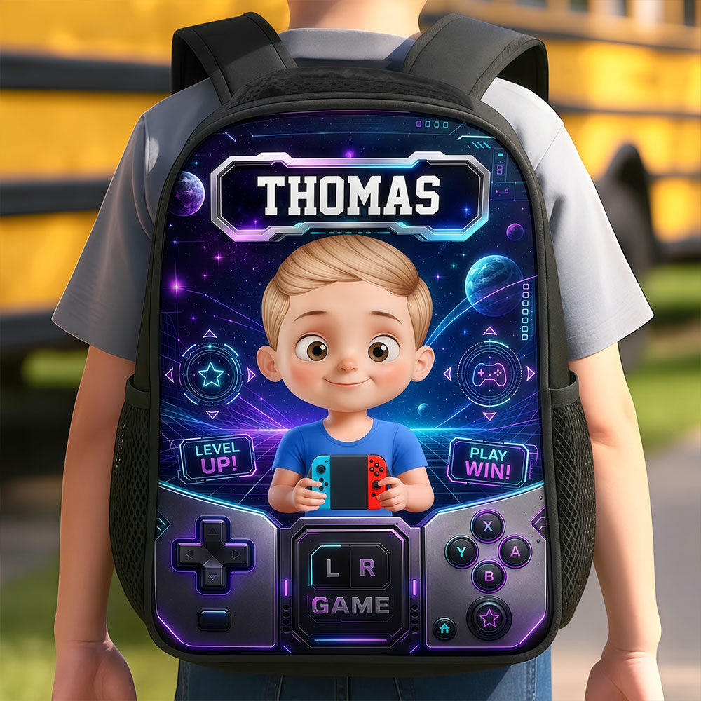 Custom Kids Front Printed Backpack - Personalized Back To School Gifts For Kids - Ready For Class