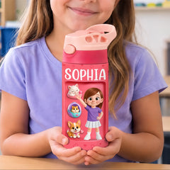 Custom Kids Insulated Water Bottle - Personalized Back To School Gifts For Kids - My Little Adventure Buddy