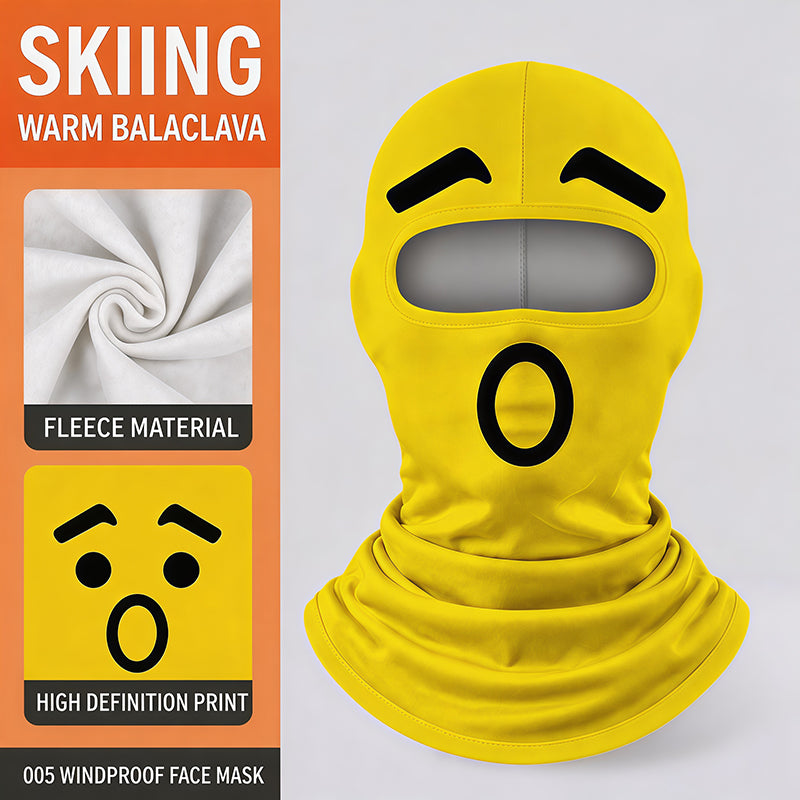 Novelty Fleece Balaclava – Windproof Funny Face Ski Mask That Covers Head, Face & Neck