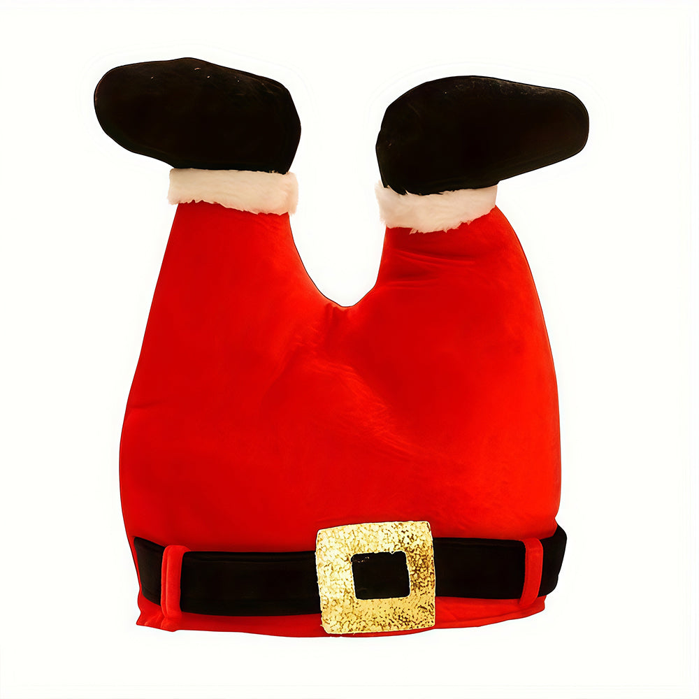 The Swaying Hat, Christmas Santa & Elf Clown Pants Hat, Funny Electric Wiggle Plush Hat, Xmas Party Novelty Costume Headwear, Holiday Photo Booth Prank Prop