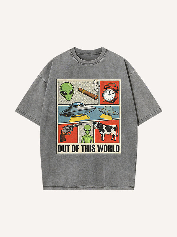 Protect Cows From Being Stolen By UFOs Print Short Sleeve