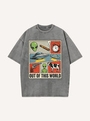 Protect Cows From Being Stolen By UFOs Print Short Sleeve