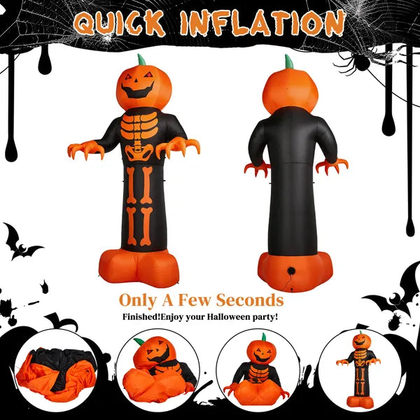 12 ft inflatable grim reaper and skeleton scene - product photo 5 of 6