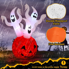 5.9 ft inflatable pumpkin ghost 5.9 Ft