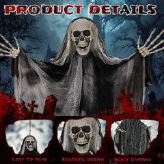 3 pack hanging skeleton ghosts - product photo 5 of 5