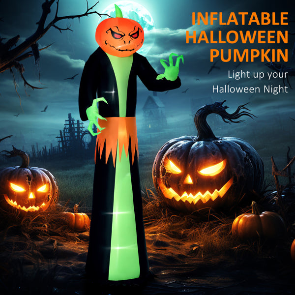 9 ft inflatable pumpkin ghost with LED - product photo 6 of 6