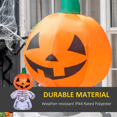 Pumpkin head skeleton inflatable with LED - product photo 5 of 6