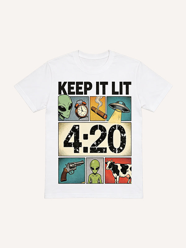 420 Theme Personality Print Short Sleeve