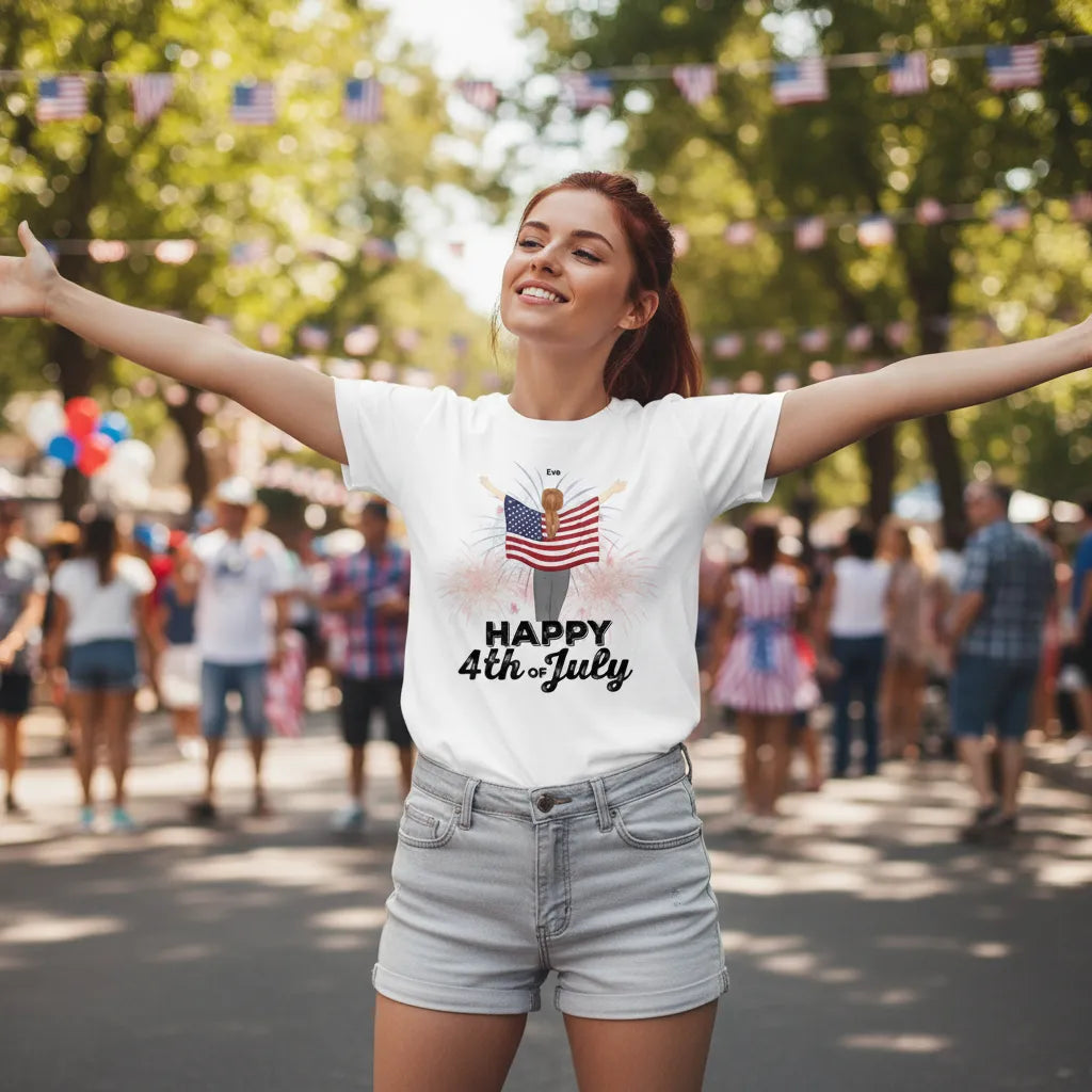 Custom Happy 4th of july With glory T-shirts