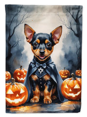 miniature pinscher puppy halloween house flag - product photo 8 of 8