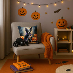 boston terrier halloween throw pillow with insert - product photo 3 of 8